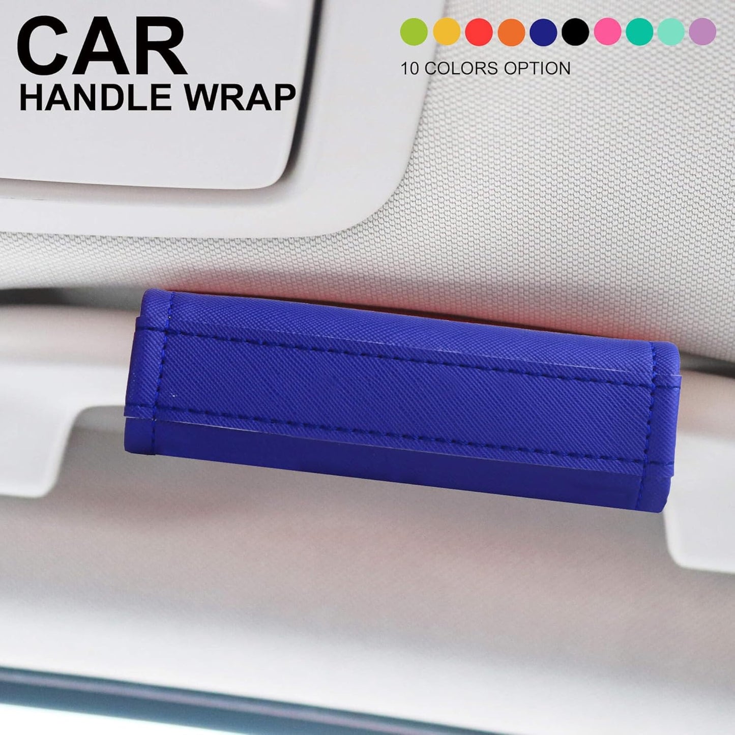Luggage Handle Wrap 5 Pack-Leather Luggage Handle Wraps for Suitcase/Handbag/Duffel Bag/Car Bright Luggage Identfier/Handle Covers/Grips Luggage Accessories for Travel 3.0 (Blue)