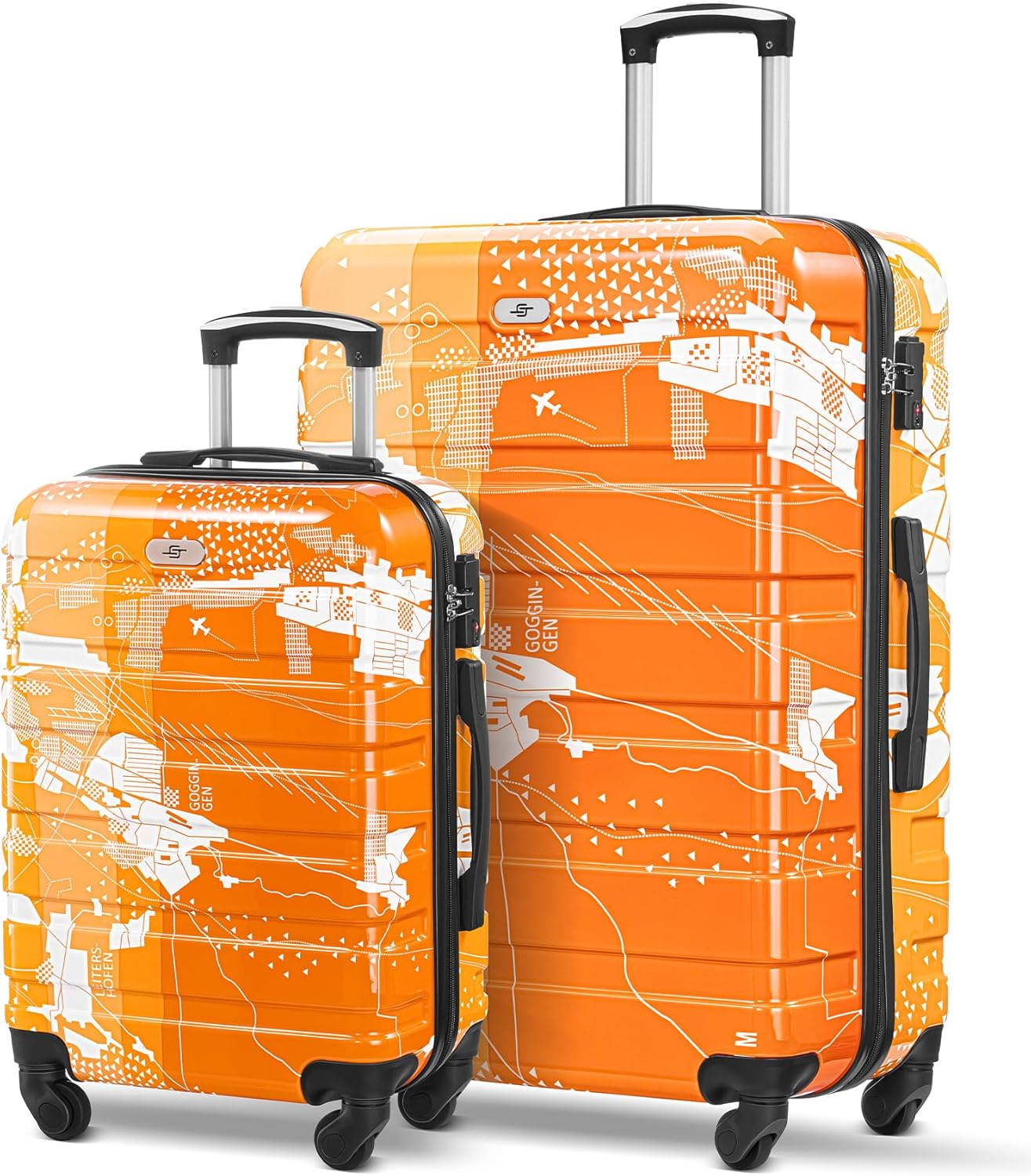 Suitour Luggage sets 2 piece,Hardside Lightweight 20 inch Carry on Suitcase and 28 inch Luggage with Spinner Wheels(20in/28in)