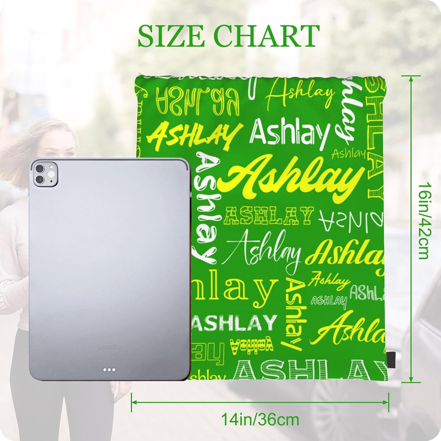 Personalized Drawstring Bag with Your Name Drawstring Backpack for Men Women Small Gym Beach Shopping Sport Yoga Bag (Custom Name-3)
