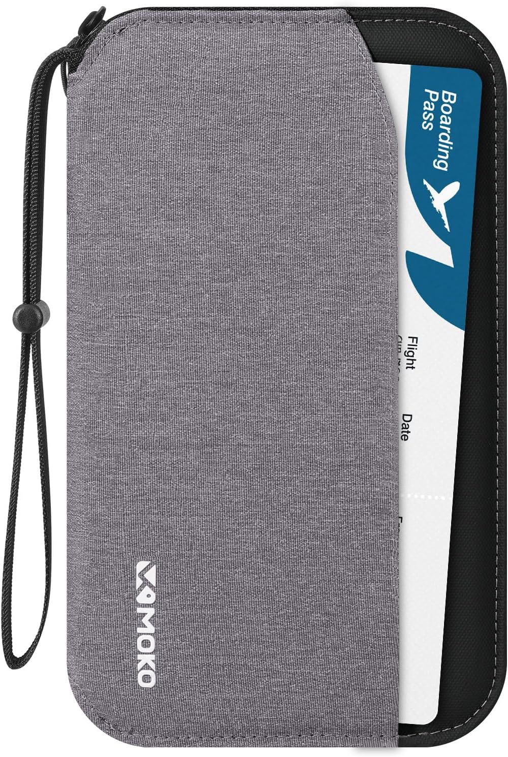MoKo Family Passport Holder for 5, RFID Blocking Passport Wallet for Men Women, Travel Wallet