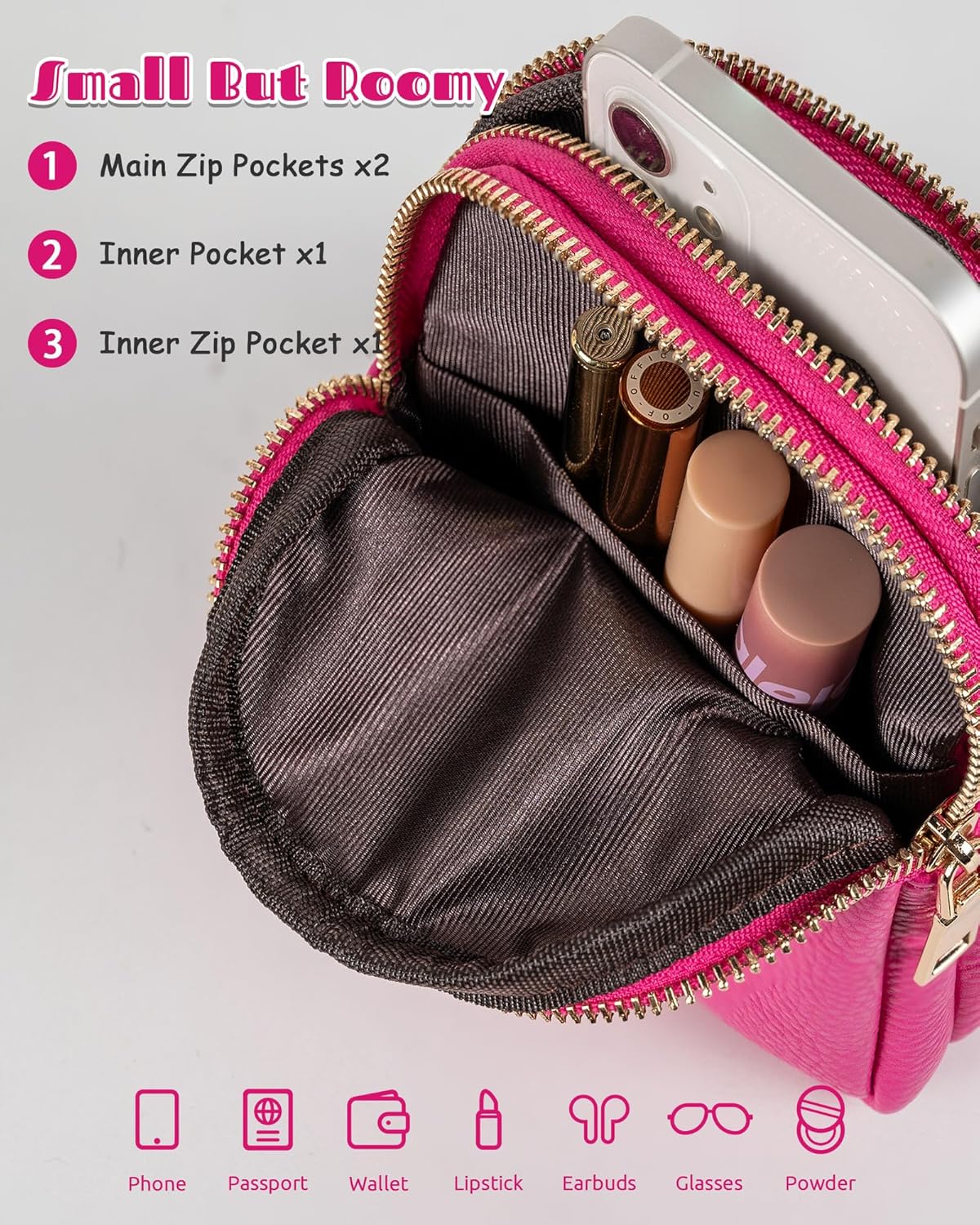 Personalized Gifts for Teens Women Besties, Leather Waterproof Cross Body Purse, Small Cellphone Bag, Cool Trendy Stuff for Friends Daughter Granddaughter, Crossbody Bag with Initial Letter