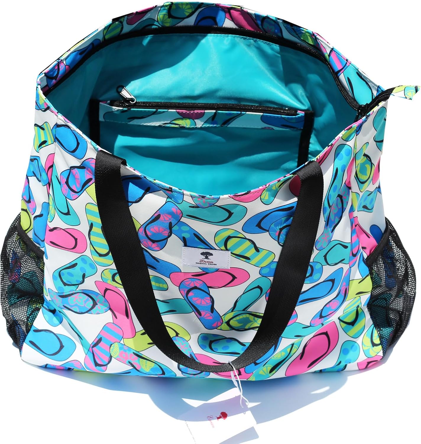LARGE BEACH BAG Water Resistant Lightweight 20 inch Women Oversize Tote Bag for Gym Beach Travel Pool Yoga Nurse