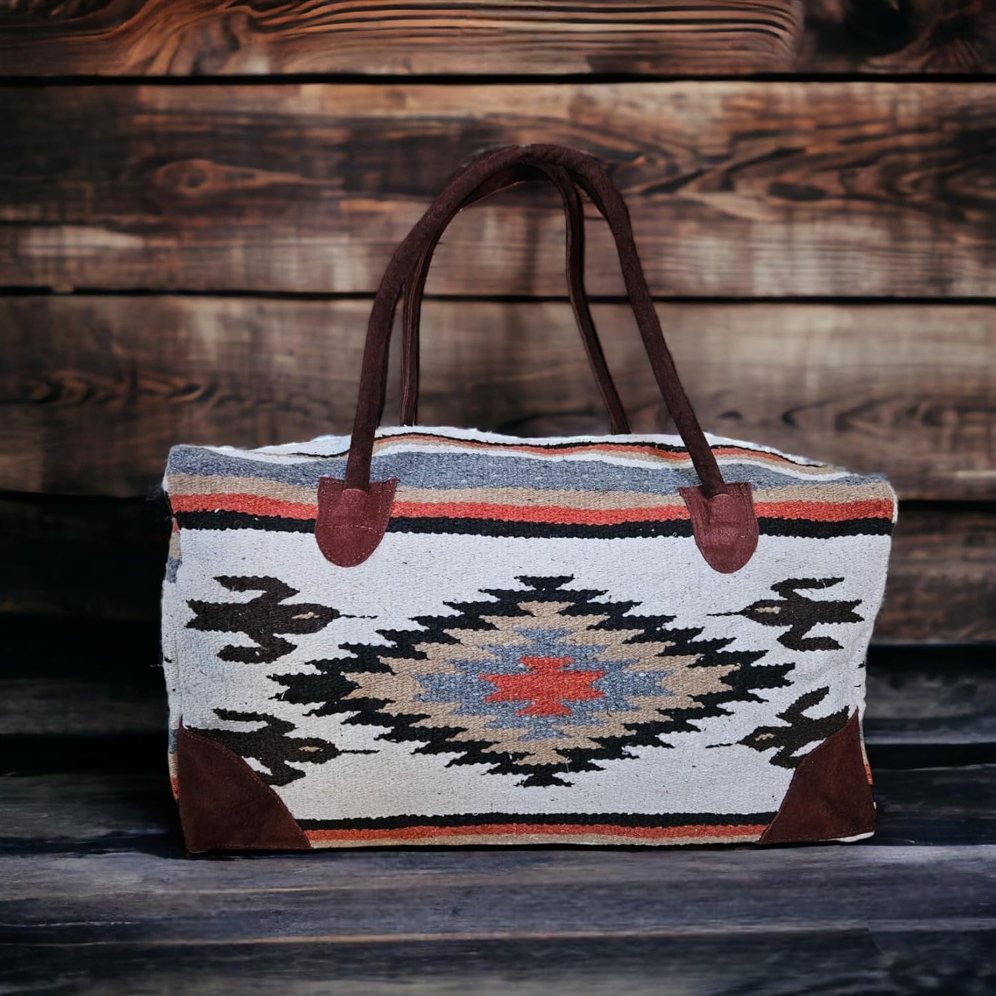 Southwestern Large Weekender Travel Bag Western Duffle Bag Boho Travel Bag