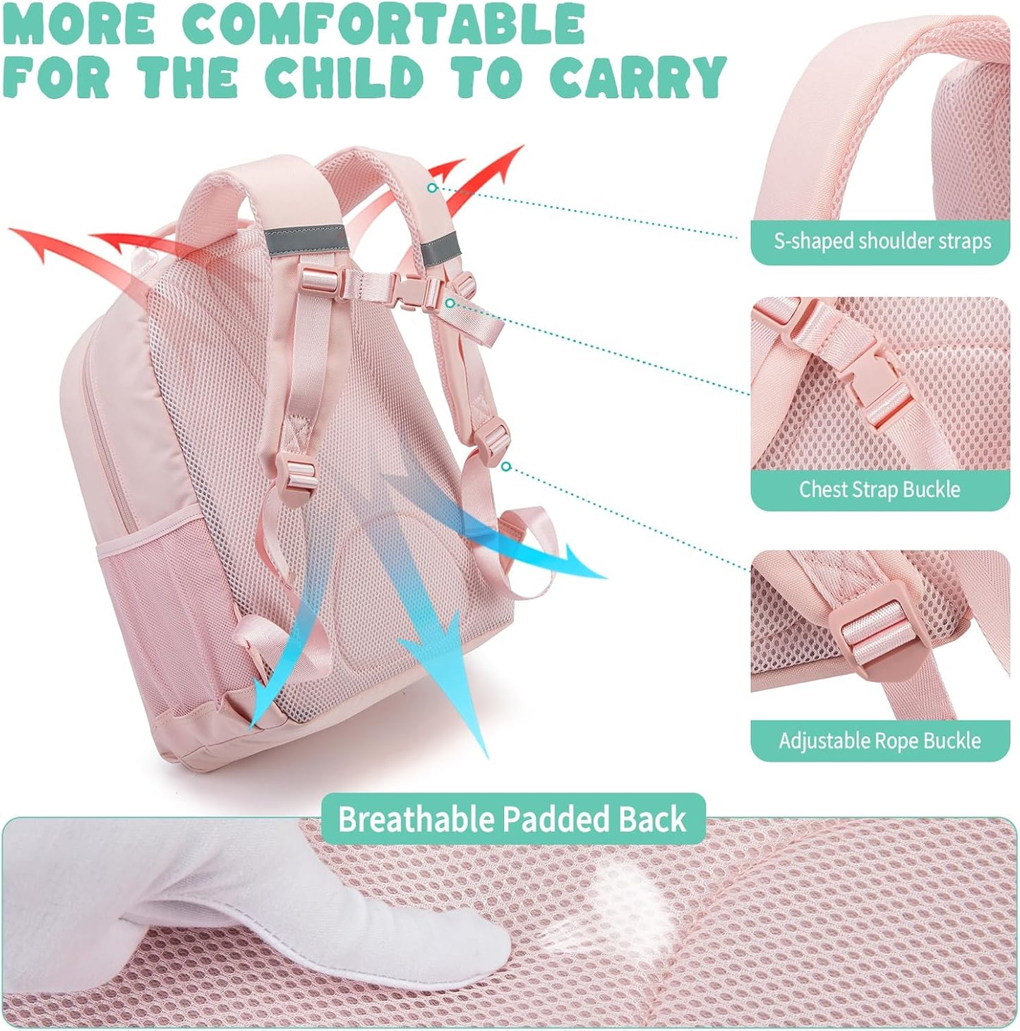 NOL Natural Organic Lifestyle Kids Backpack, School Backpacks for Teens Girls Boys, School Bookbag