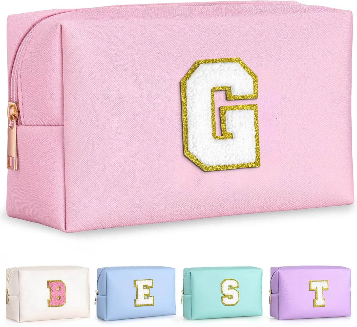 TOPEAST Sister Gifts from Sisters - Travel Makeup Bag, Personalized Initial Toiletry Bag | Cute