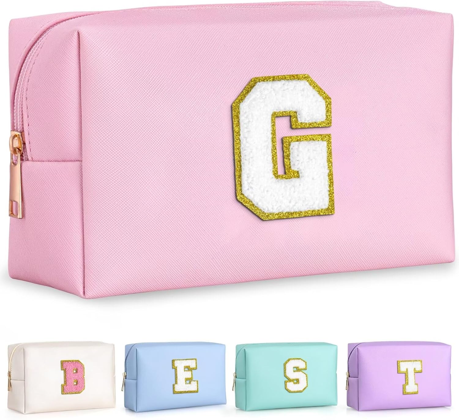TOPEAST Sister Gifts from Sisters - Travel Makeup Bag, Personalized Initial Toiletry Bag | Cute
