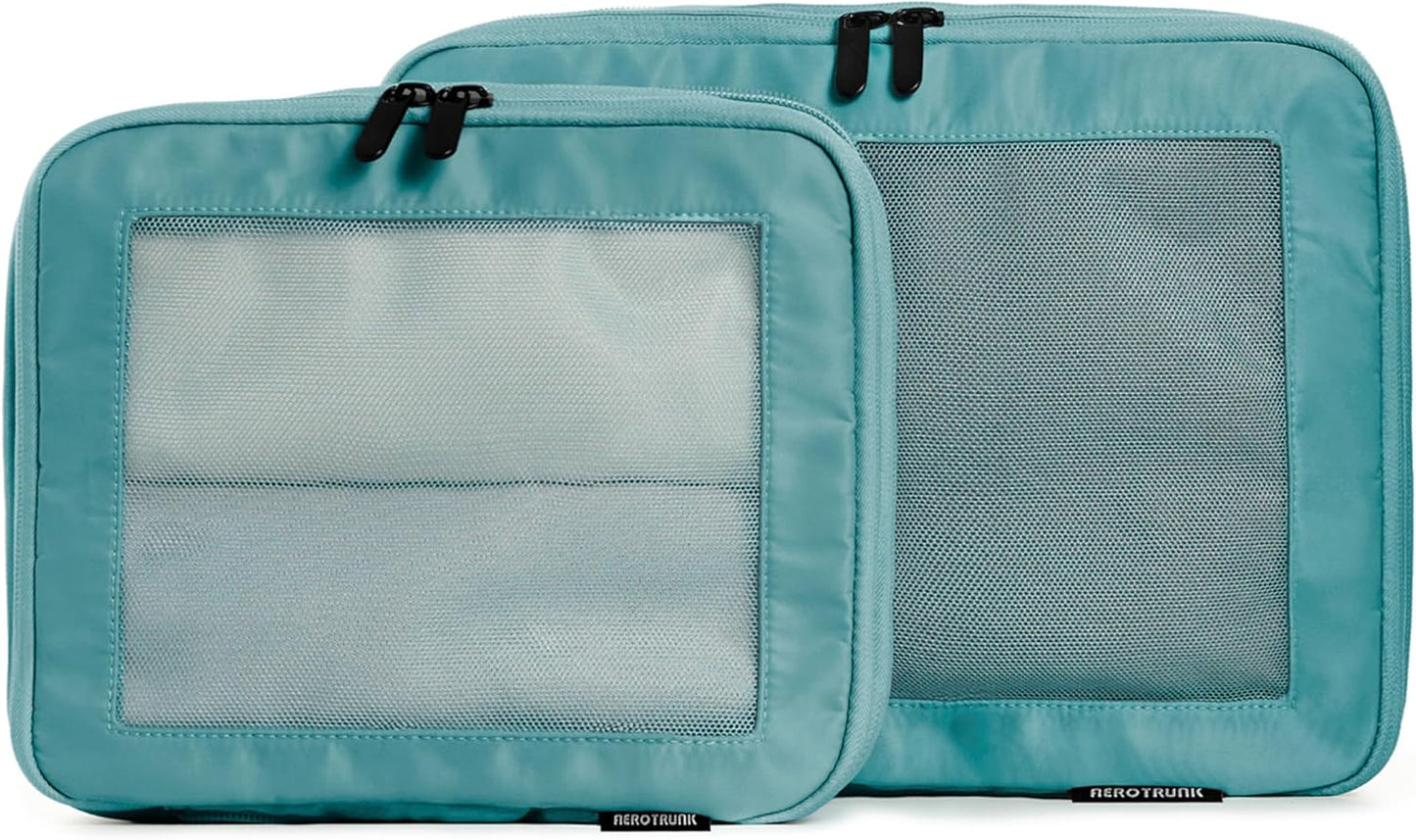 Aerotrunk Compression Packing Cubes for Travel - Luggage Organizer Bags - Double Zipper Packing