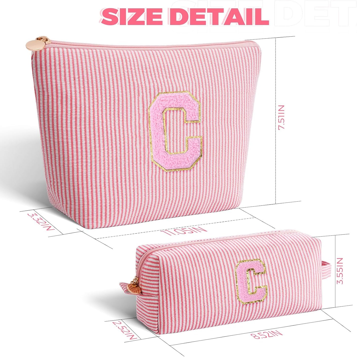 Customized Mothers Day Gifts - Birthday Gift for Mom,Gifts From Daughter,Mother in Law Gifts,Mama Gift Idea,Makeup Bag Set Cosmetic Bag - Peach,C