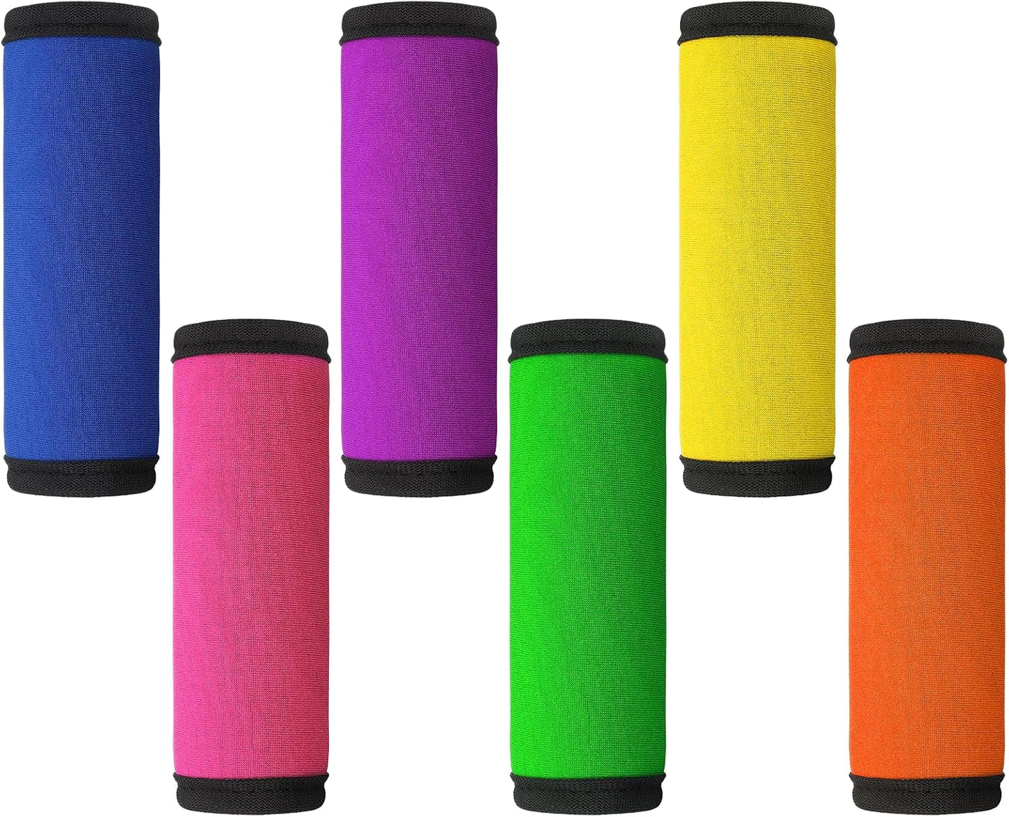 Luggage Handle Wrap, 6 Pack Neoprene Luggage Handle Wraps for Suitcase Backpacks Covers Handles Wraps Bright Suitcase Identifiers Tags for Cruise Travel Accessories (6 Colors)