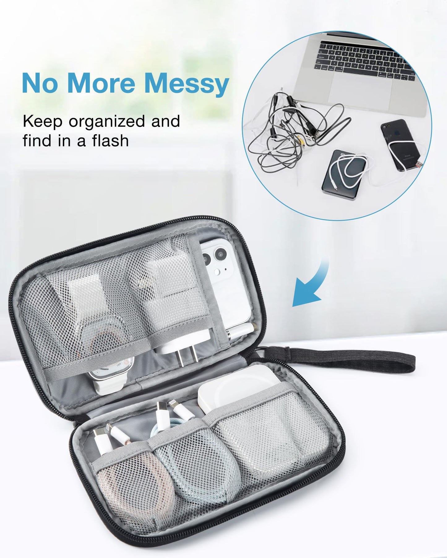 BAGSMART Cord Organizer Travel Cable Organizer Bag Tech Electronic Organizer Travel Case, Travel