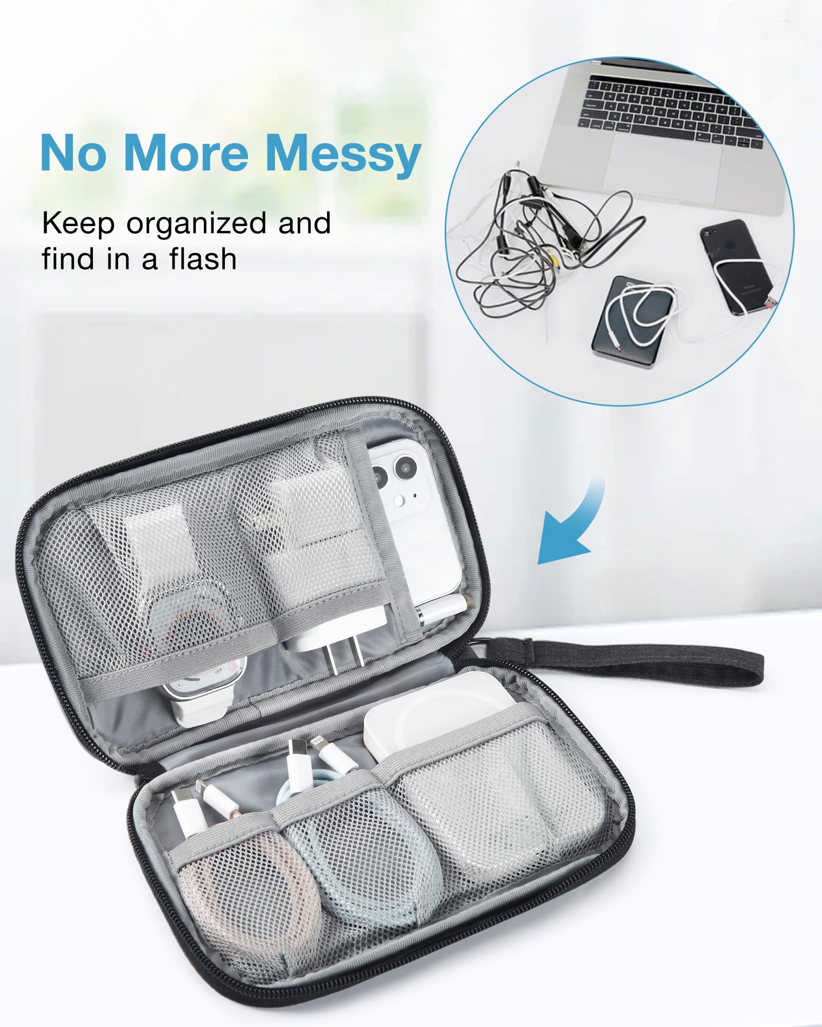 BAGSMART Cord Organizer Travel Cable Organizer Bag Tech Electronic Organizer Travel Case, Travel