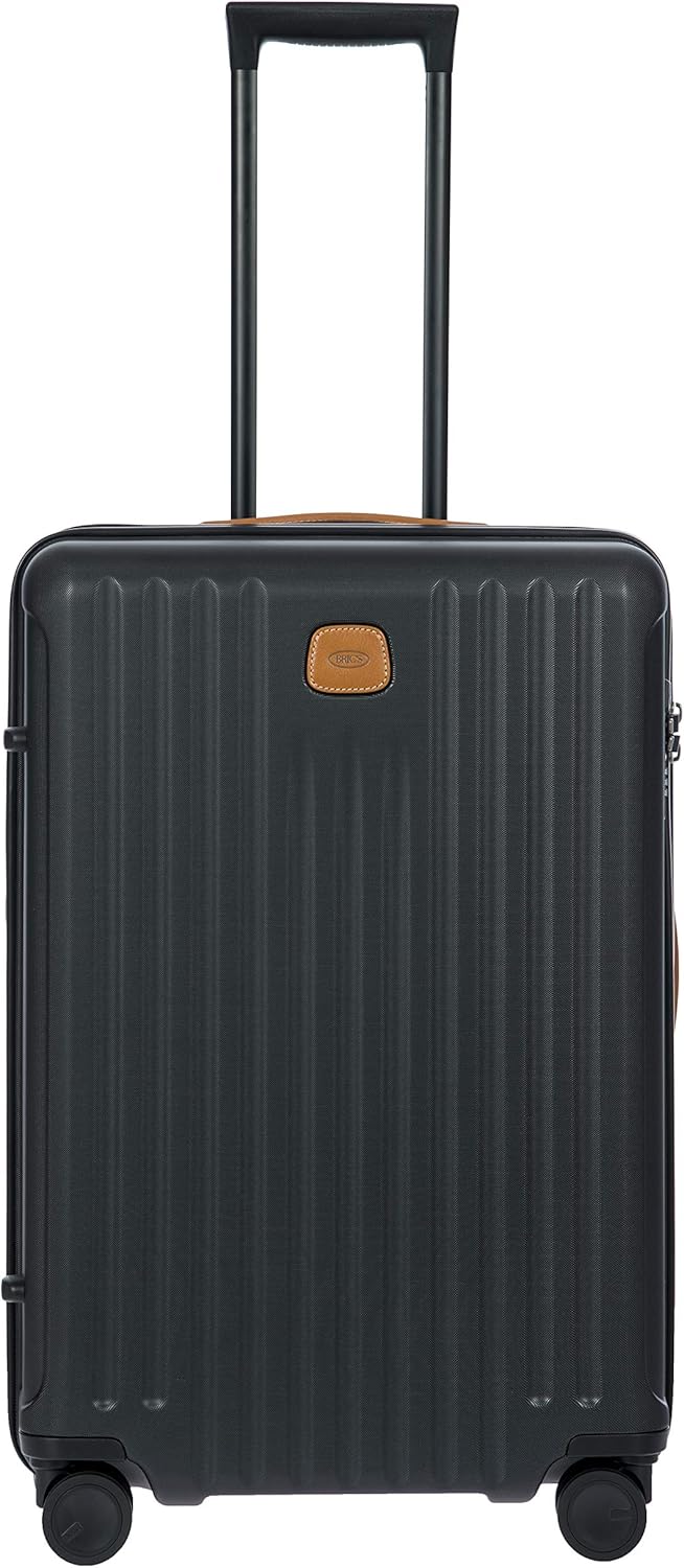 Bric's Capri 2.0 27"-Inch Spinner - Expandable Luxury Check-In Luggage With Spinner Wheels - Lightweight Check-In Suitcases with Wheels Made From Durable Polycarbonate - Matte Black