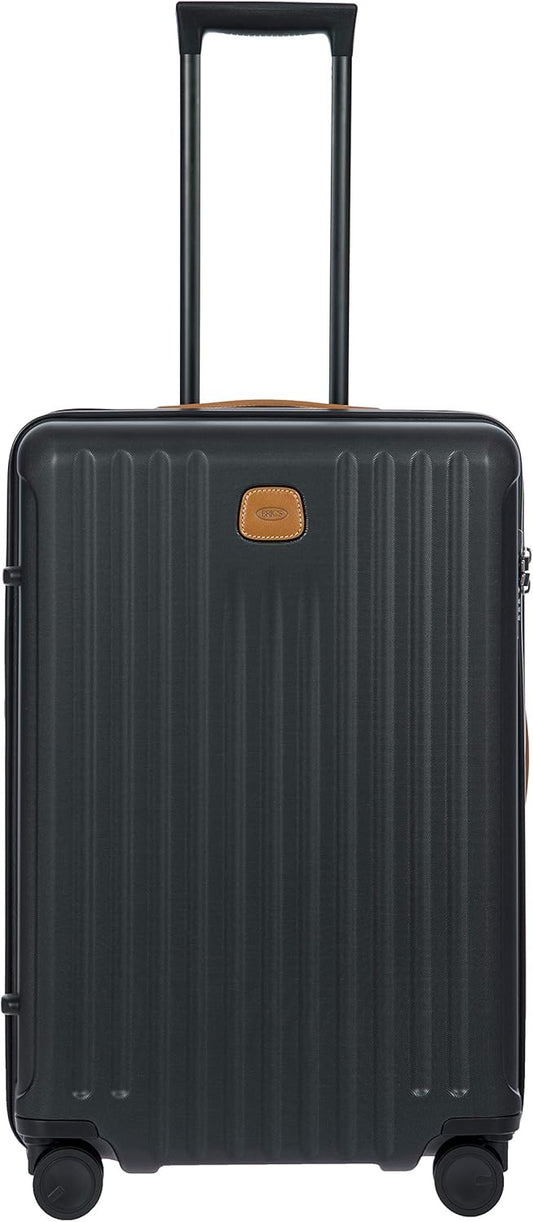 Bric's Capri 2.0 27"-Inch Spinner - Expandable Luxury Check-In Luggage With Spinner Wheels - Lightweight Check-In Suitcases with Wheels Made From Durable Polycarbonate - Matte Black
