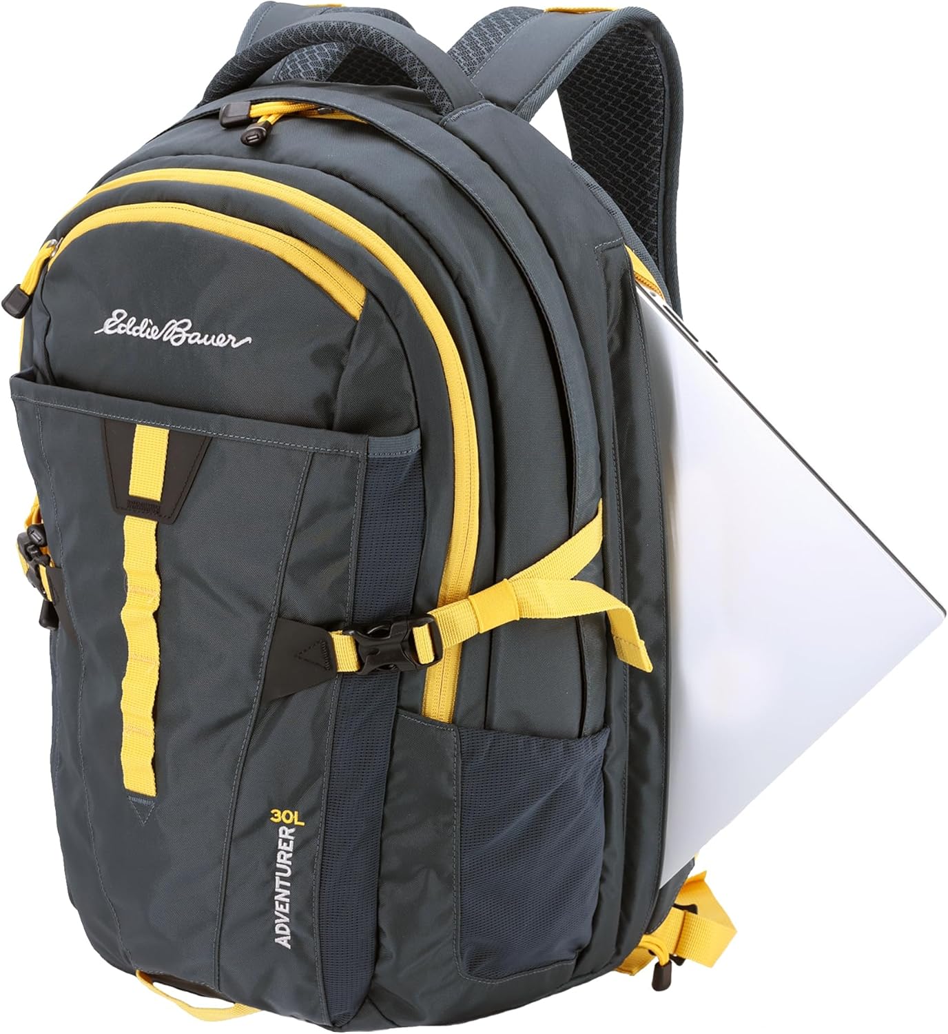 Eddie Bauer Adventurer Backpack with Organization Compartments and Hydration/Laptop Compatible Sleeve, Adventurer - Storm, 30L