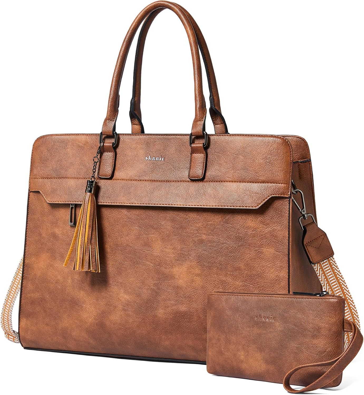 Shrrie 15.6 inches Laptop Bag for Women,Water-Resistant Work Bag Laptop Tote Bag,Briefcase with Satchel Purse