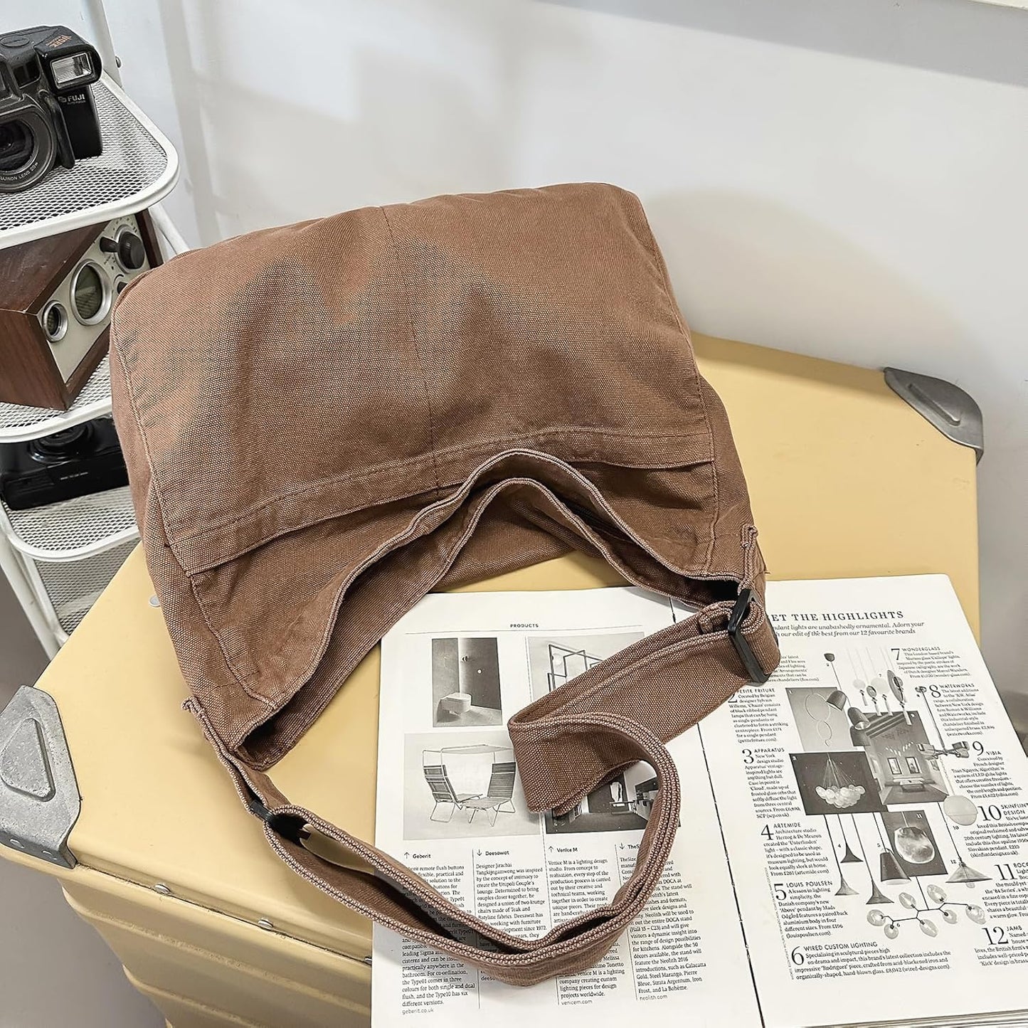 Canvas Messenger Bags for Women Crossbody Bag for School Hobo Men Cute Large Shoulder Lightweight