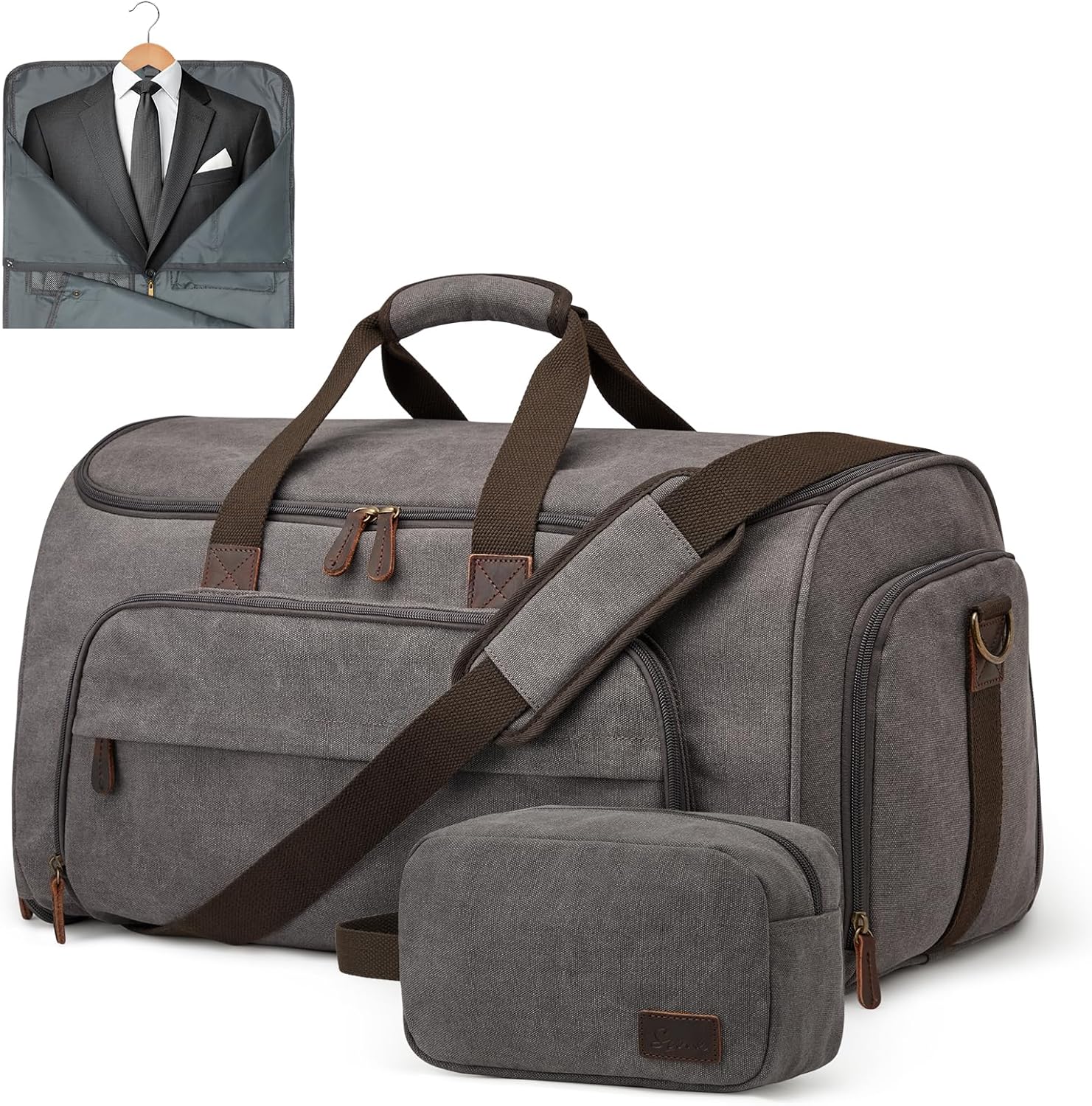 S-ZONE Carry On Garment Bag for Travel Convertible Garment Duffle Bag Suit Bags for Men Women