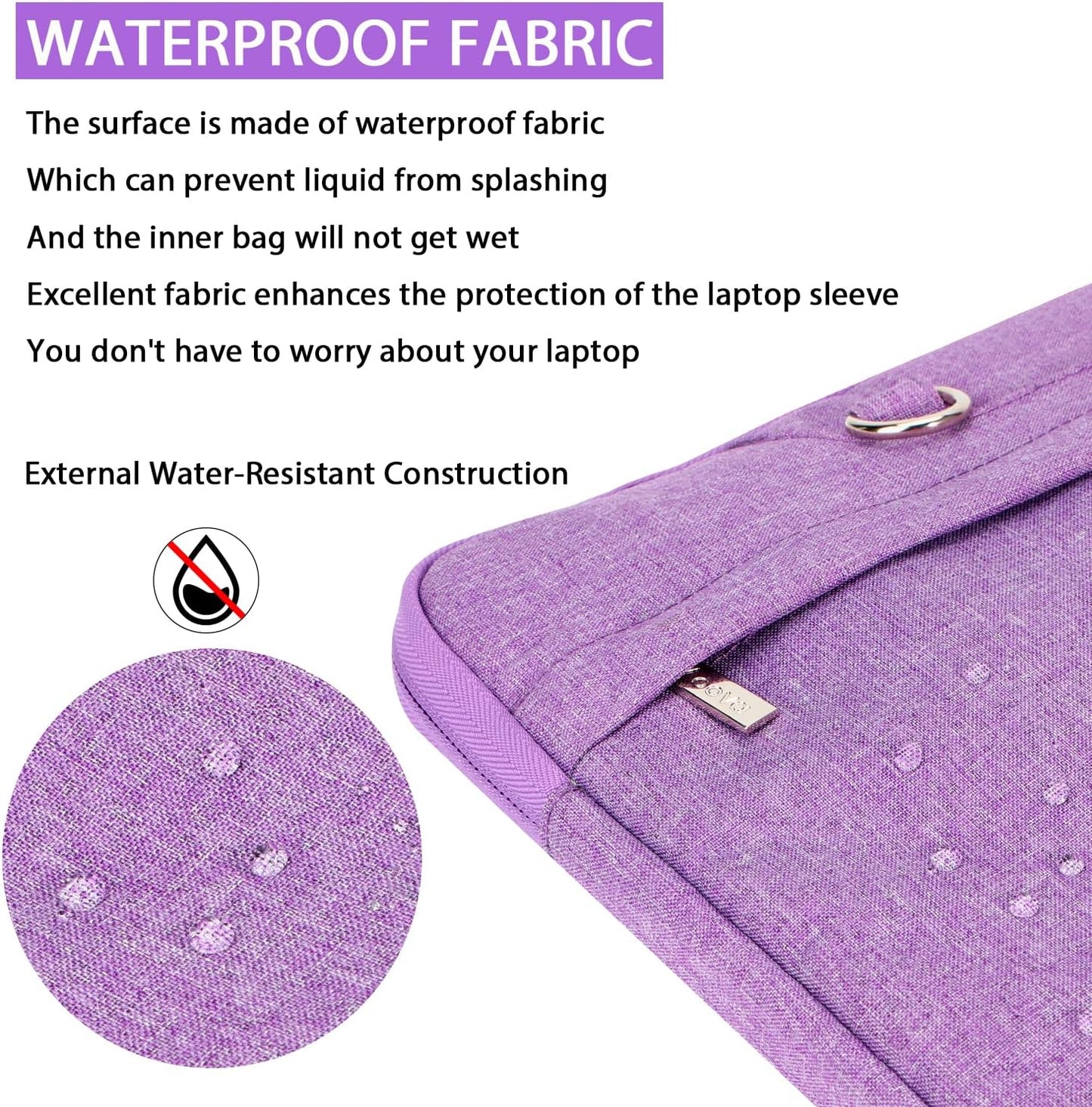 Voova Laptop Case 13 14 15 16 17 Inch with Shoulder Strap, Waterproof Laptop Sleeve Slim Briefcase
