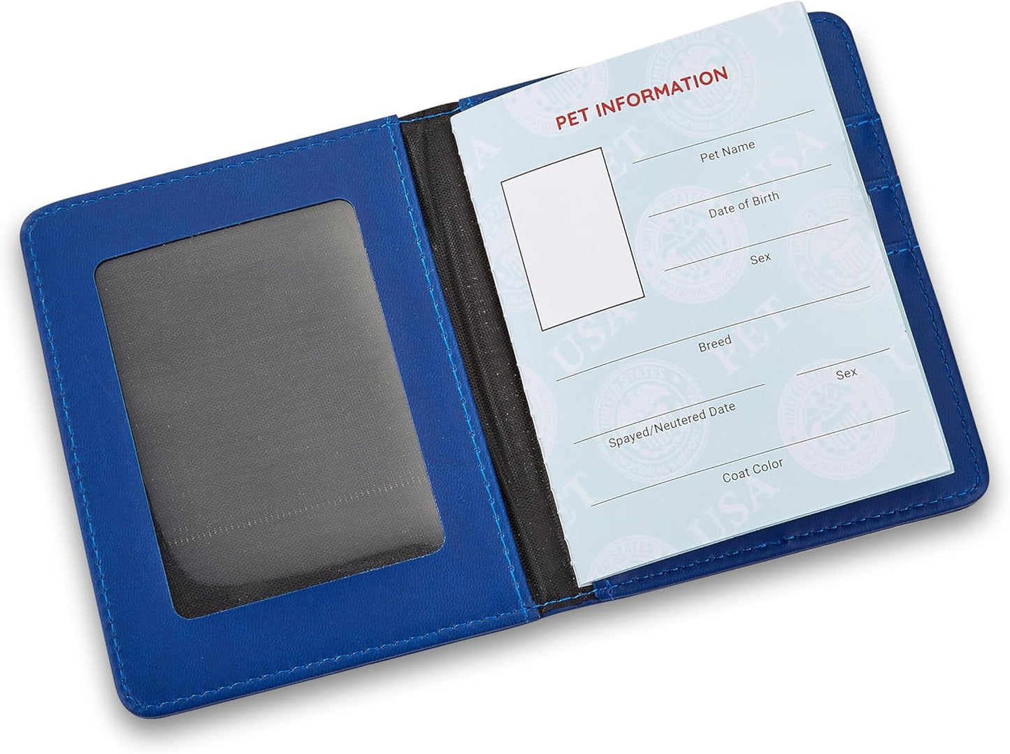 Support Pets International Pet Passport – Official Pet Travel Document Holder – Blue Passport Cover for Emotional Support & Service Animals – Secure Plastic Organizer for Vet Records, ID