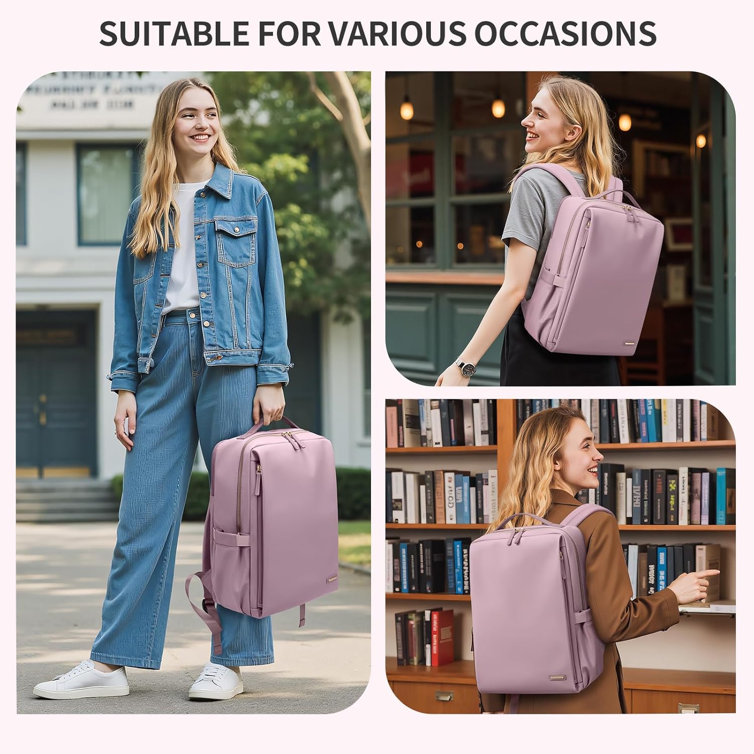 Stylish Laptop Backpack for Women Airline Approved Perfect for Work College and Travel