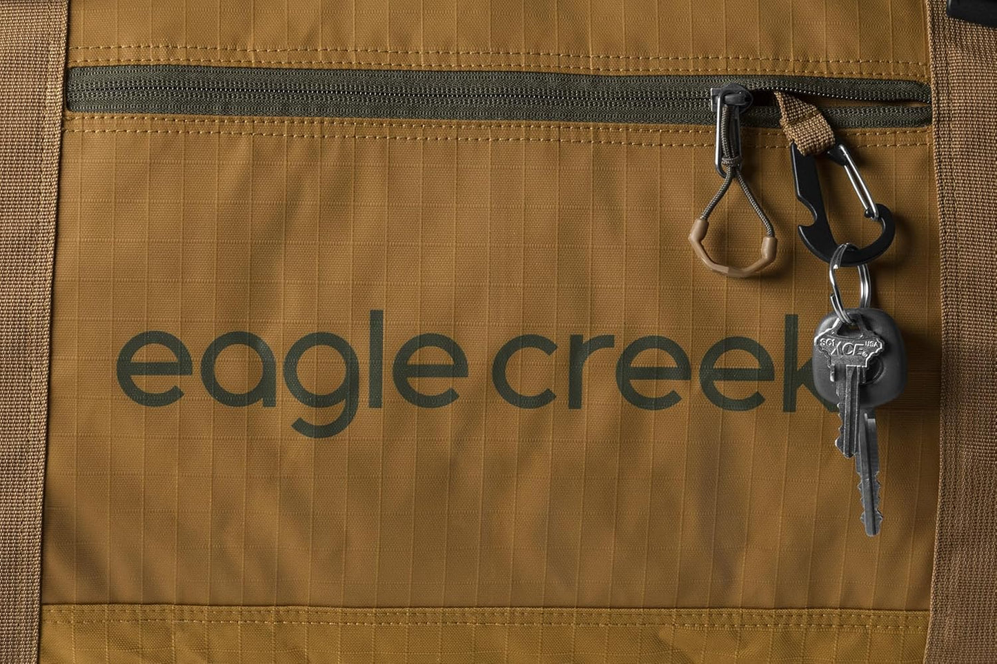 Eagle Creek No Matter What Duffel Bag - Eco Friendly Duffel for Sustainable Travel - Adjustable Shoulder Strap - Multiple Carry Options - Easy to Store - Safari Brown - 90L