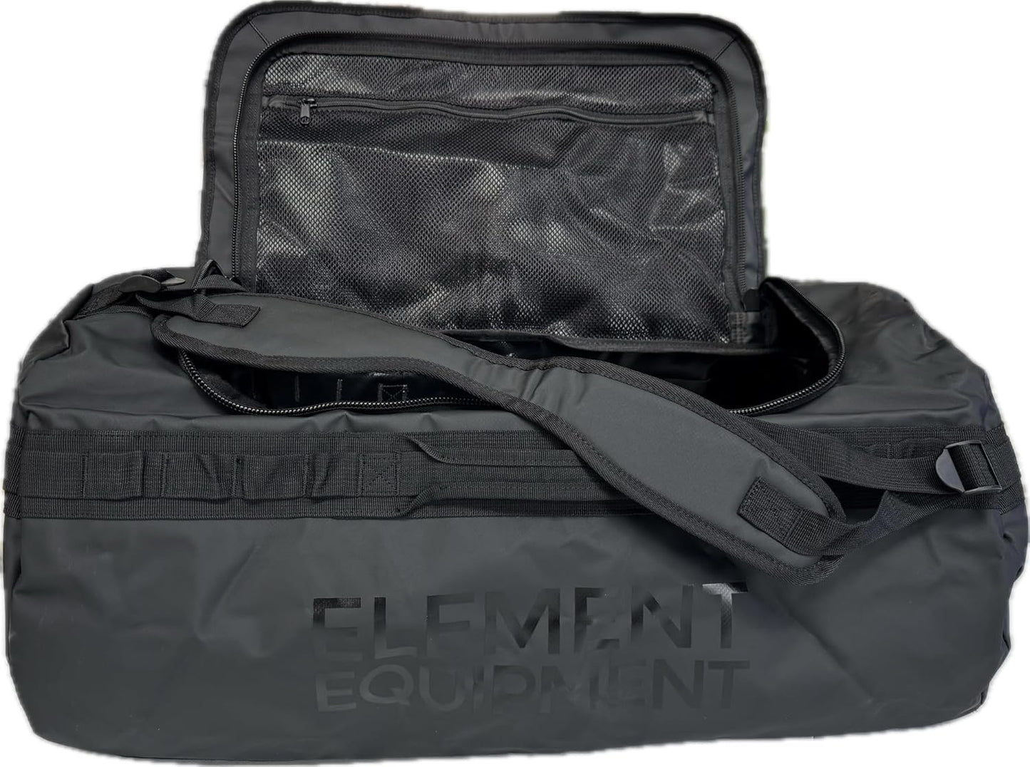 Element Equipment Trailhead Duffel Bag Shoulder Straps Waterproof Black/Black Medium