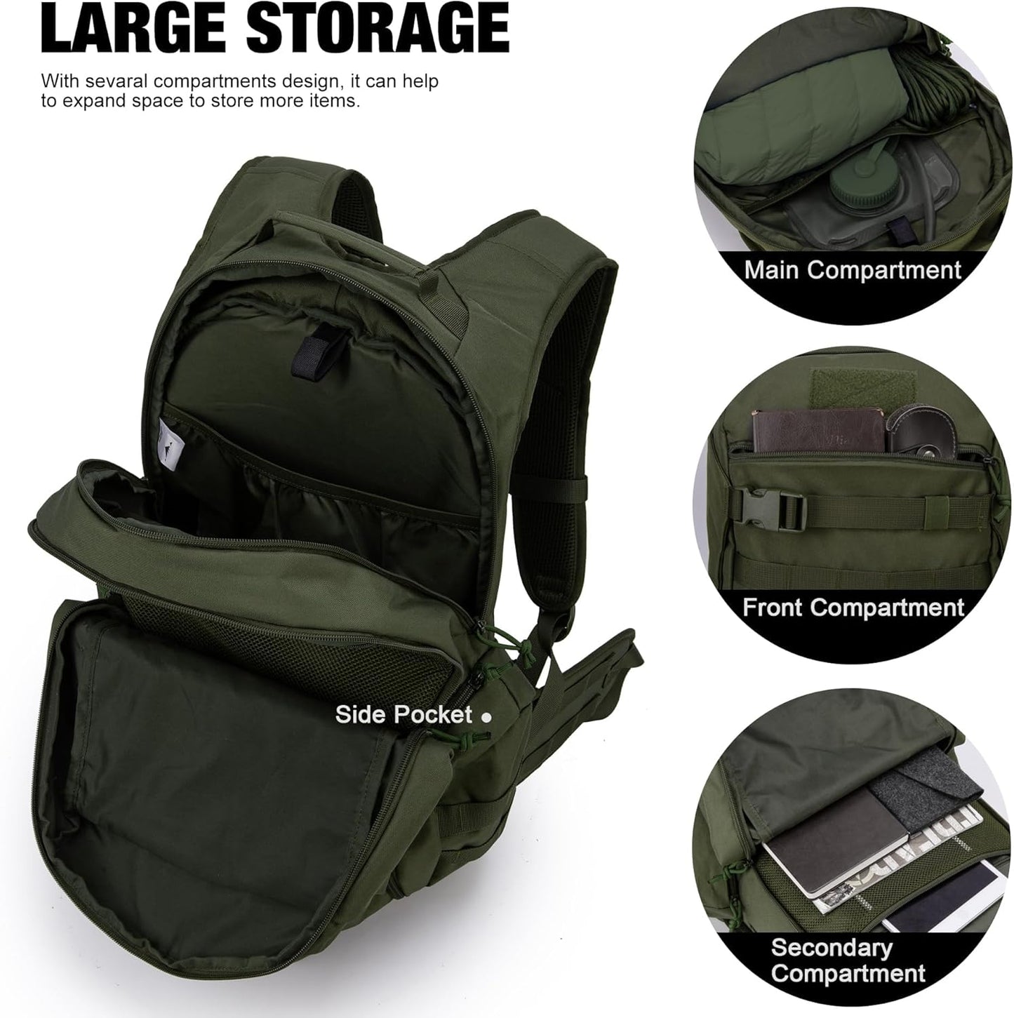 Mardingtop 28L/35L Tactical Backpacks Molle Hiking daypacks for Camping Hiking Military Traveling Motorcycle
