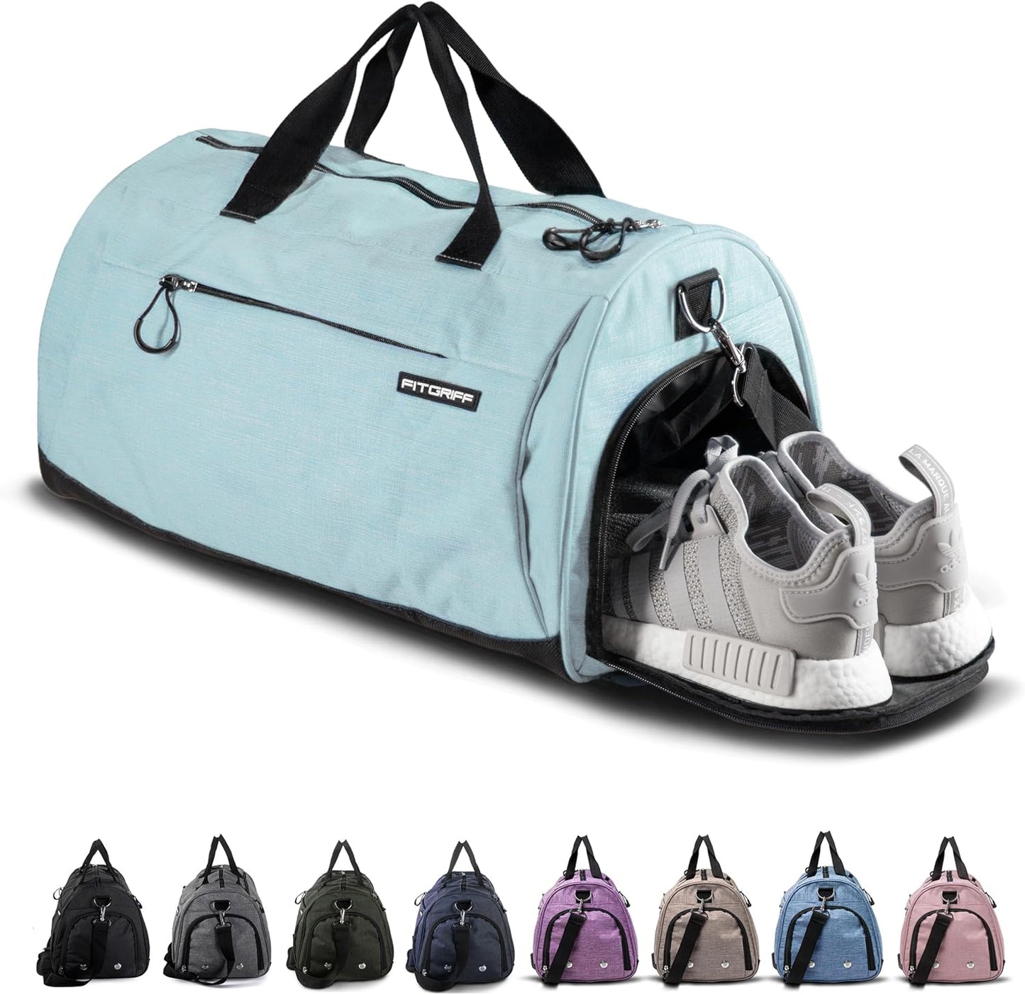 Fitgriff® Gym Bag for Men & Women with Shoe & Wet Compartment - Duffle Bag for Travel, Sports