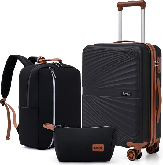 Luggage Sets 3 Piece, Suitcases with Wheels, ABS Hard Case Luggage with TSA Lock Spinner Wheels, Carry On Luggage Set (20inch)