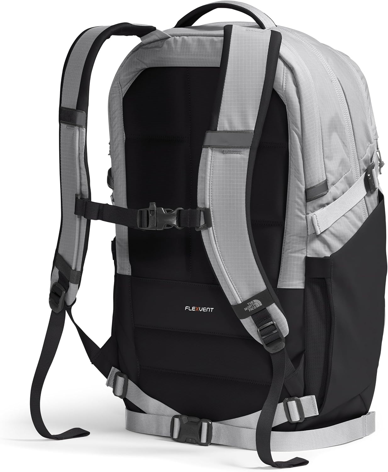 The North Face Router Everyday Laptop Backpack | Daypack with Water Repellent Finish, 17" Laptop Sleeve, Reflective Details, Meld Grey/TNF Black-NPF, One Size