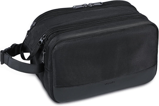 Voova Travel Toiletry Bag for Men Women, Hanging Dopp Kit Water Resistant Shaving Bag for Toiletries Accessories, Small Makeup Organizer Case for Traveling Essentials, Bathroom, Cosmetics, Black