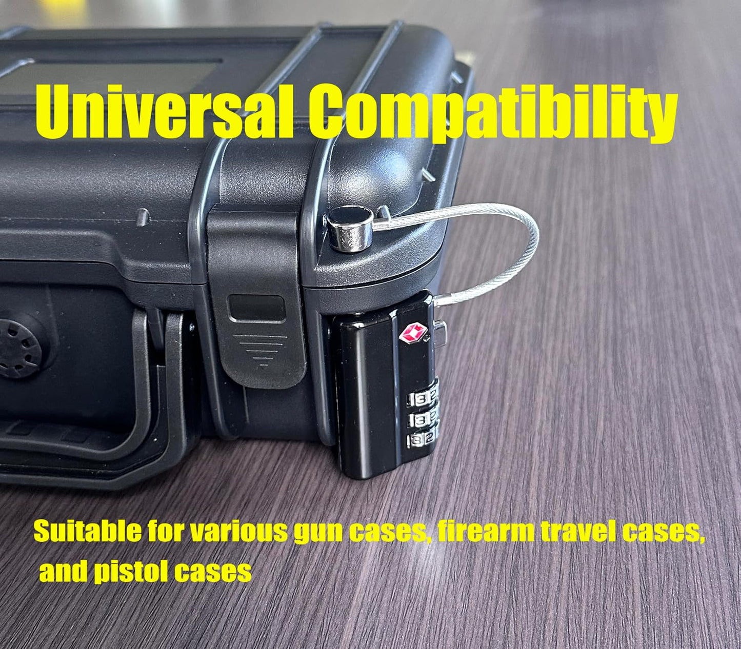 Professional Gun Case Lock TSA Approved Gun Case Lock,with Durable & Cut Resistant Alloy Steel Shank Gun Lock,TSA Gun Safe Lock for Travel Case or Child Safe (1 Pack)
