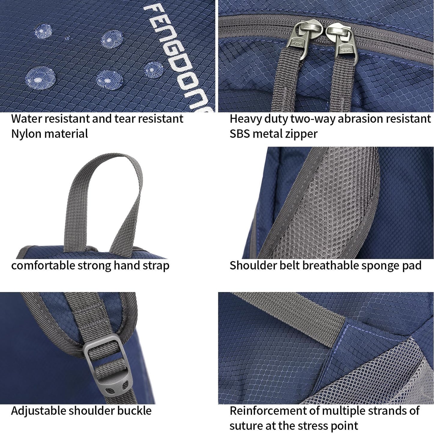 FENGDONG 35L Lightweight Foldable Waterproof Packable Travel Small Hiking Backpack Daypack for men women