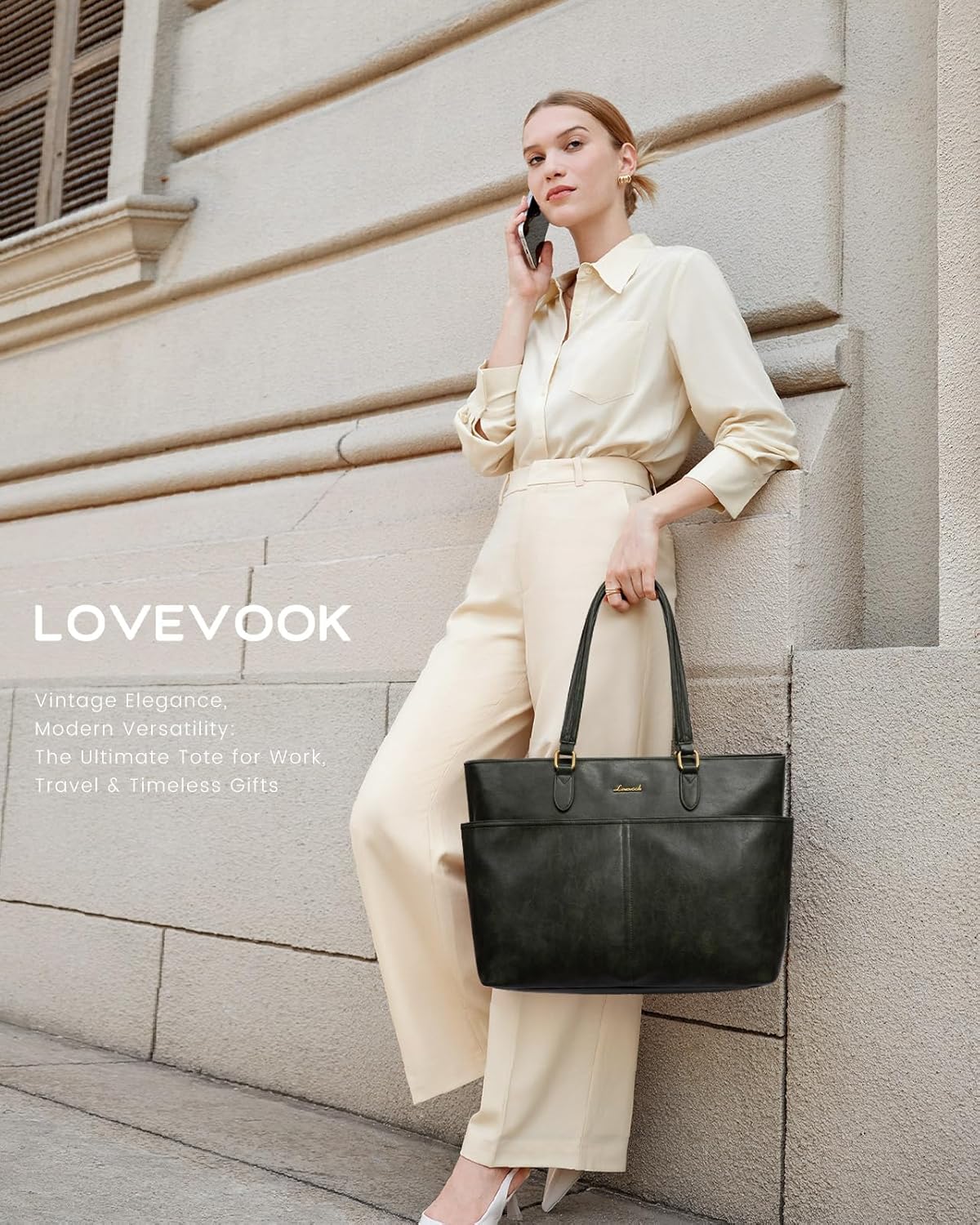 LOVEVOOK Laptop Tote Bag for Women, 15.6 inch Laptop Work Bags for Teacher/Nurse Large Computer Bag