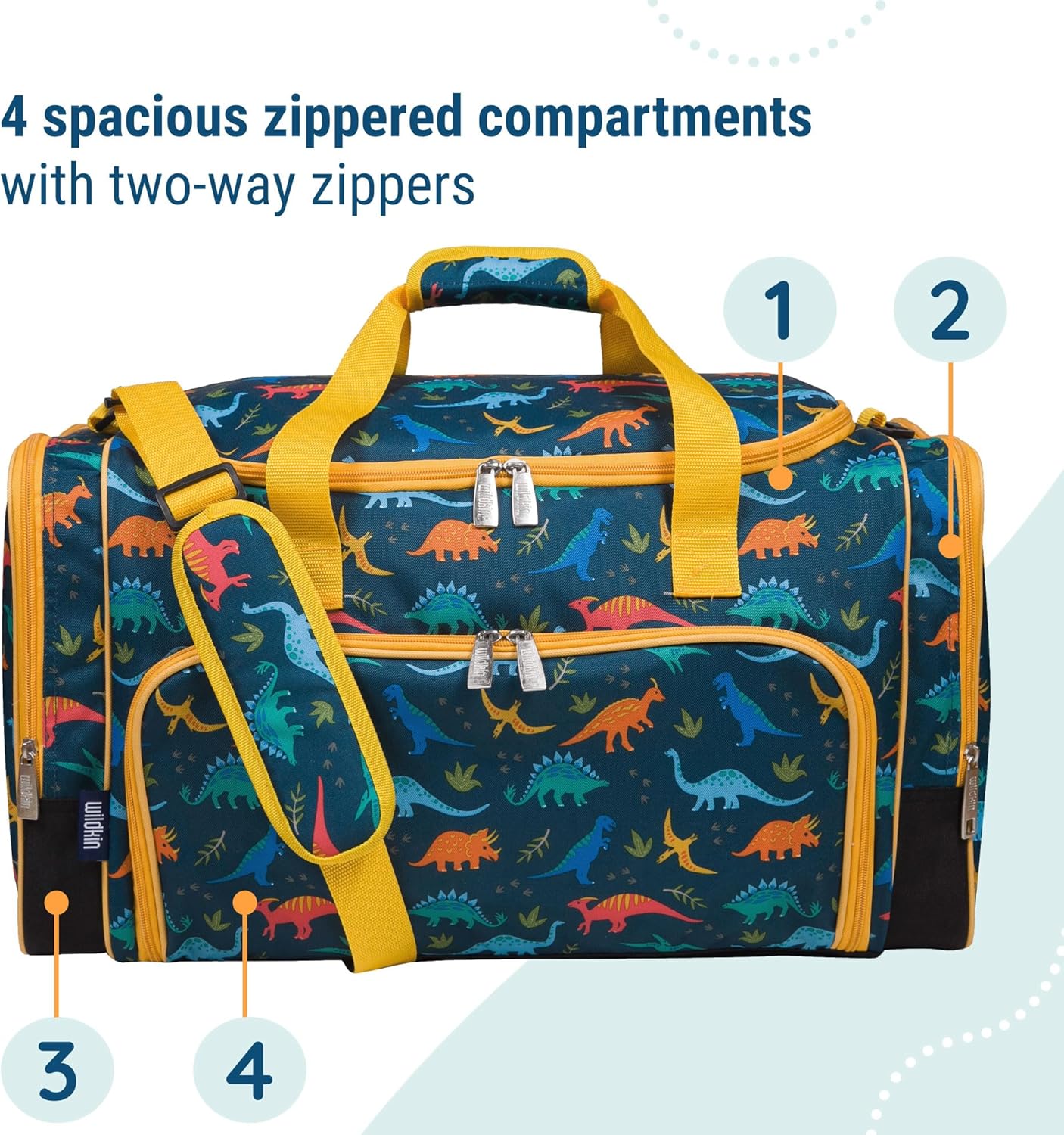 Wildkin Kids Weekender Duffel Bag – Carry-On Size for School, Travel, & Sleepovers