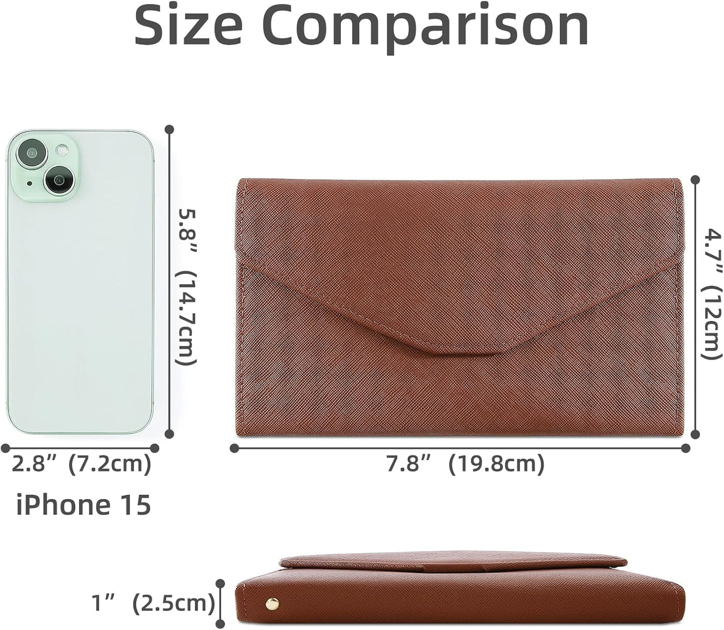 ZOPPEN Mulit-purpose Rfid Blocking Passport Holder Travel Wallet (Ver.4) Passport and Vaccine Card Holder ComboTri-fold Document Organizer Travel Essentials