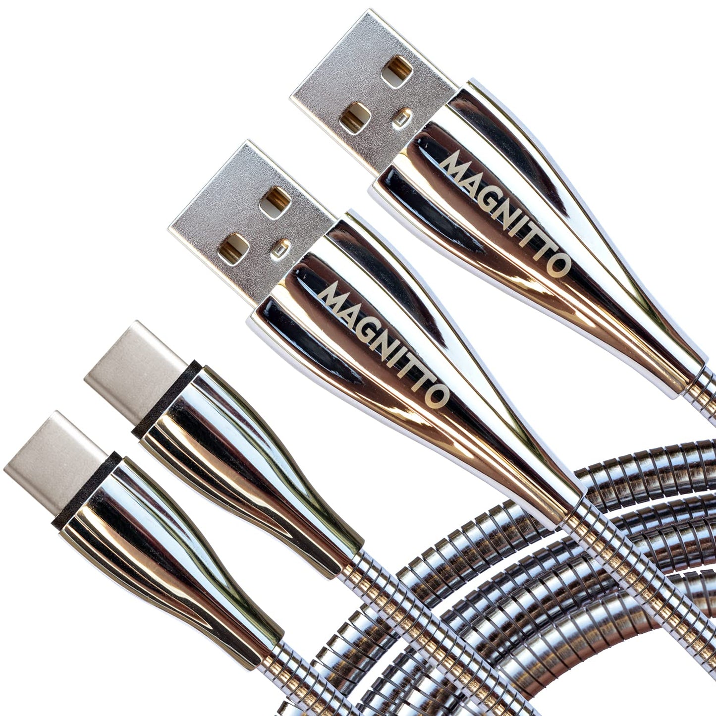 USB Type C Cable, Metal Braided Cord 6ft 2-Pack, Fast Type-C Charger Durable USB-A to USB-C Charging Cable for Samsung Galaxy S21 S20+ S10 S9 S8 A51 Note PS5 Controller Pixel