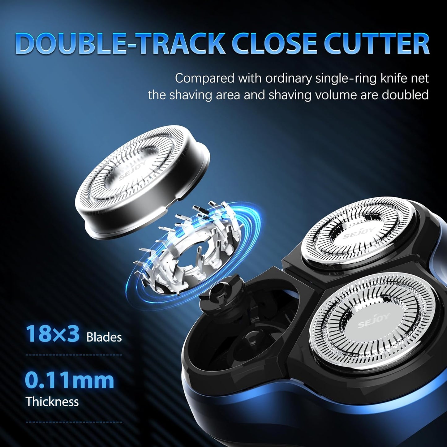 Sejoy Electric Razor for Men,Electric Shavers for Men,Face Shaver, Cordless Washable Rechargeable Shaving Machines,Pop Up Trimmer for Travel Home, LED Display,Fast Charging