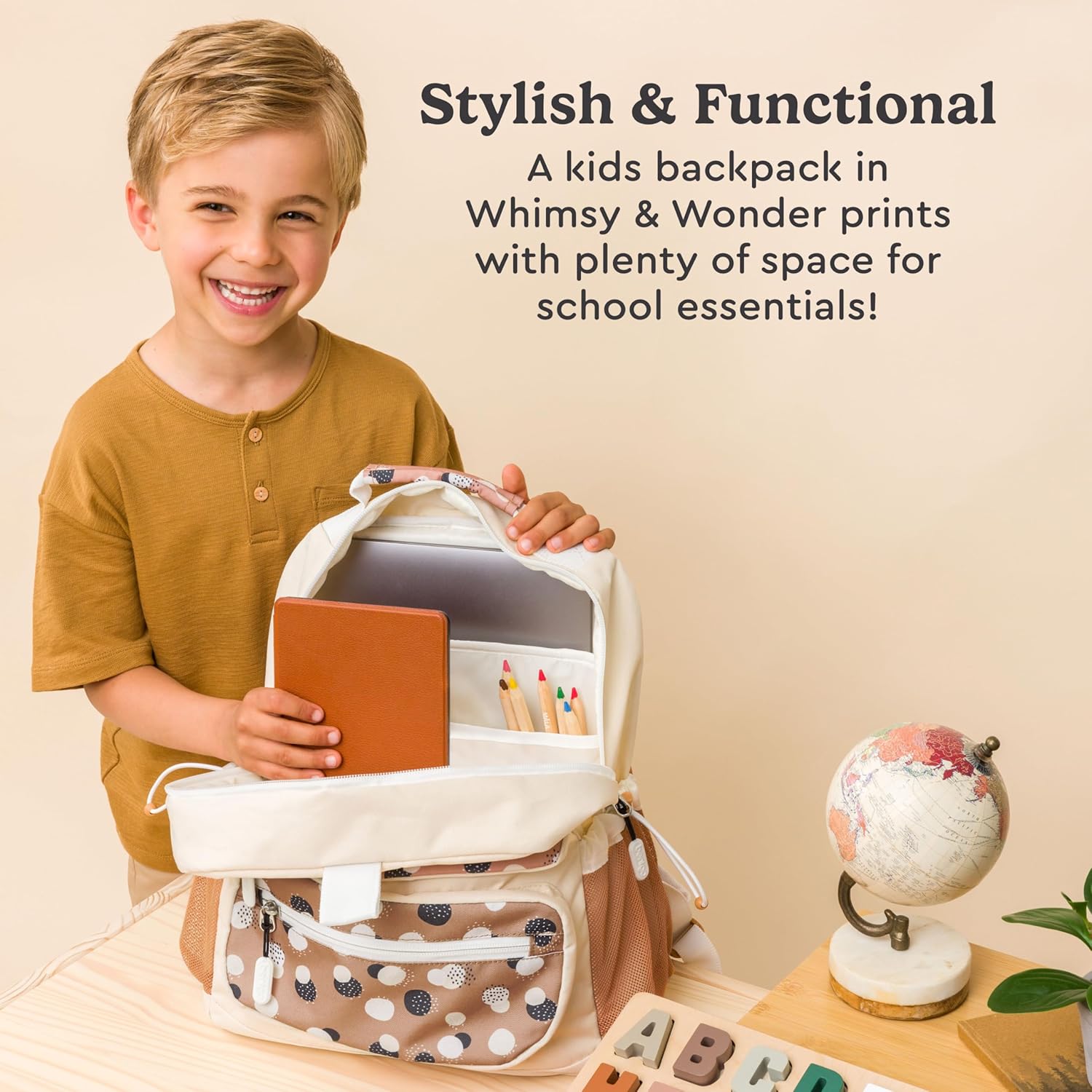 Bentgo Kids Backpack (Whimsy & Wonder Collection) - Lightweight 14’’ for School, Travel & Daycare