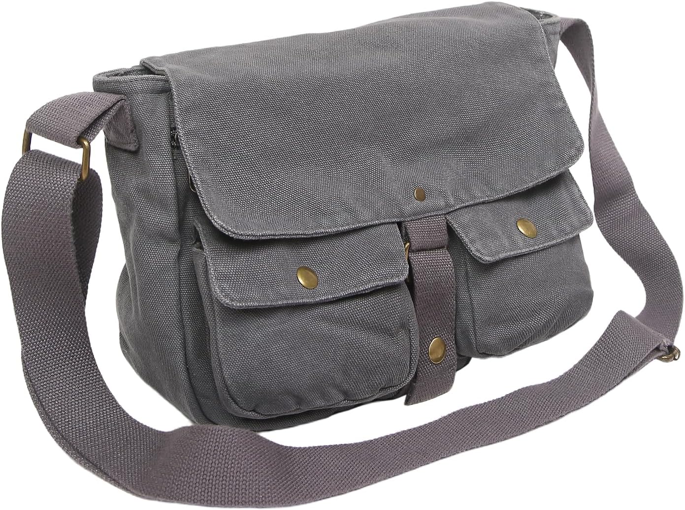 School Vintage Canvas Messenger Bag for Men Crossbody Shoulder Bag Satchel