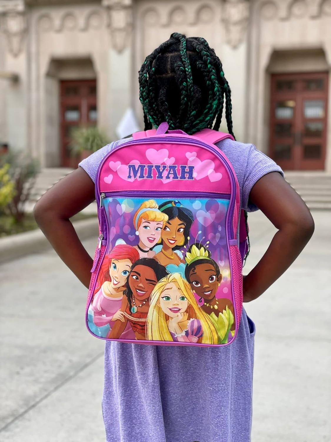 Personalized 16 Inch License School Backpack - Princesses Squad