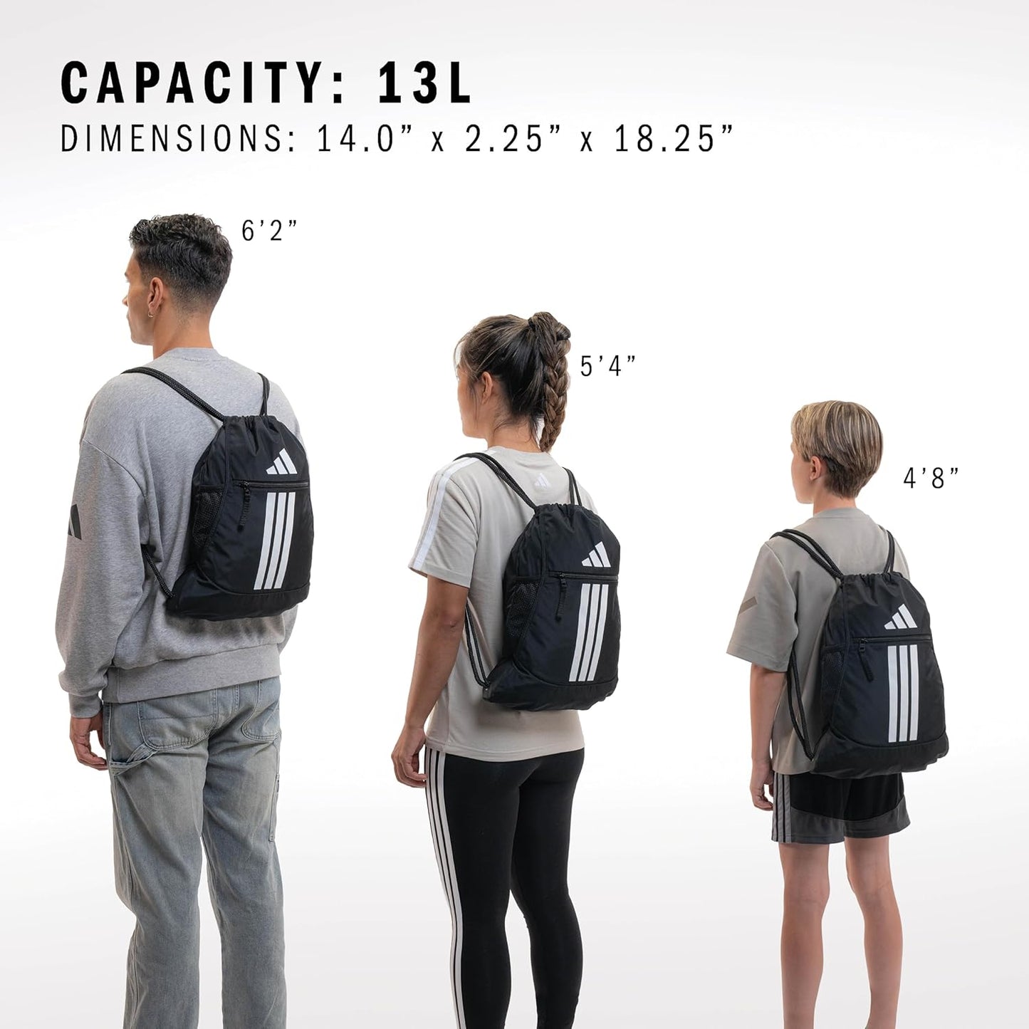 adidas Alliance Sackpack – Drawstring Backpack Small Bag for Men and Women
