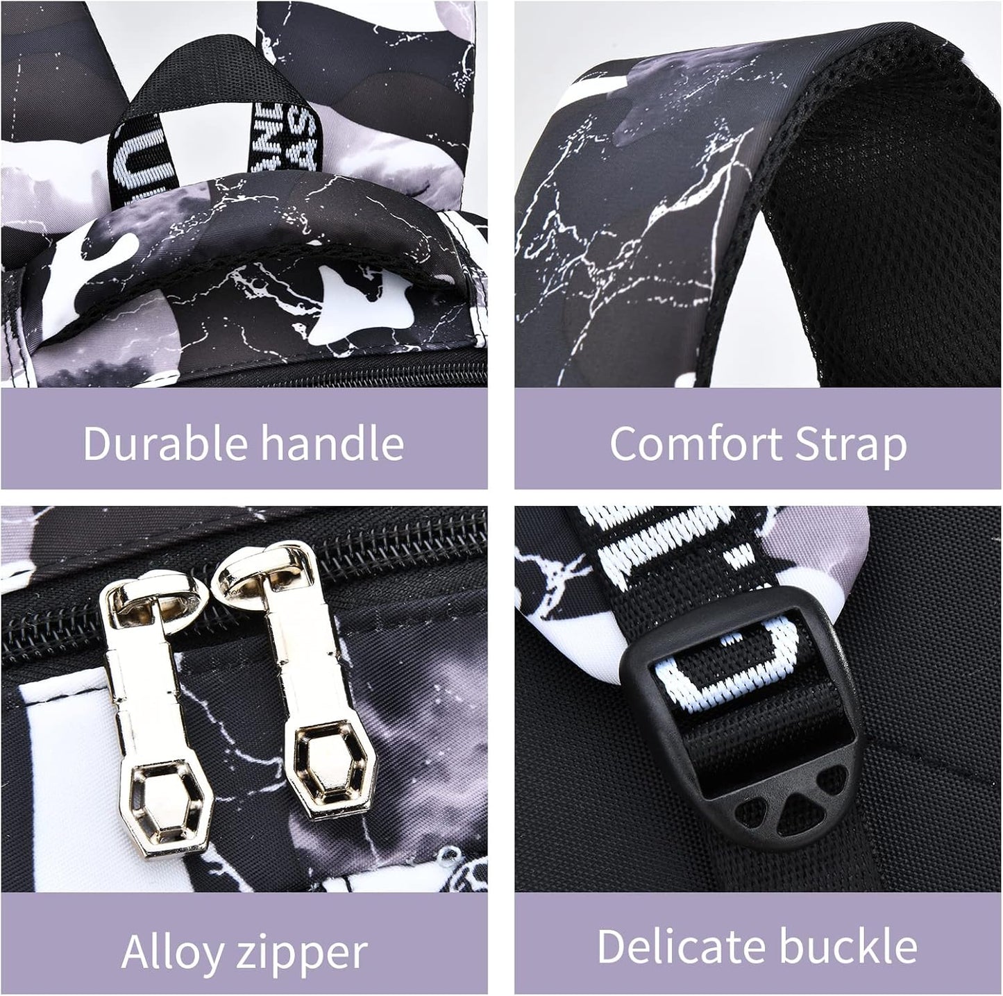 Camo Backpack for Kids, Lightweight Camo Backpack Elementary Middle School Backpack Water Repellent Bookbag (Camo Black 2 in 1)