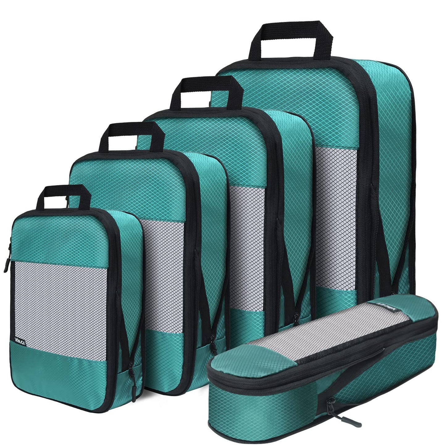 Compression Packing Cubes for Suitcases,5 Set Travel Essentials, Lightweight Luggage Organizer