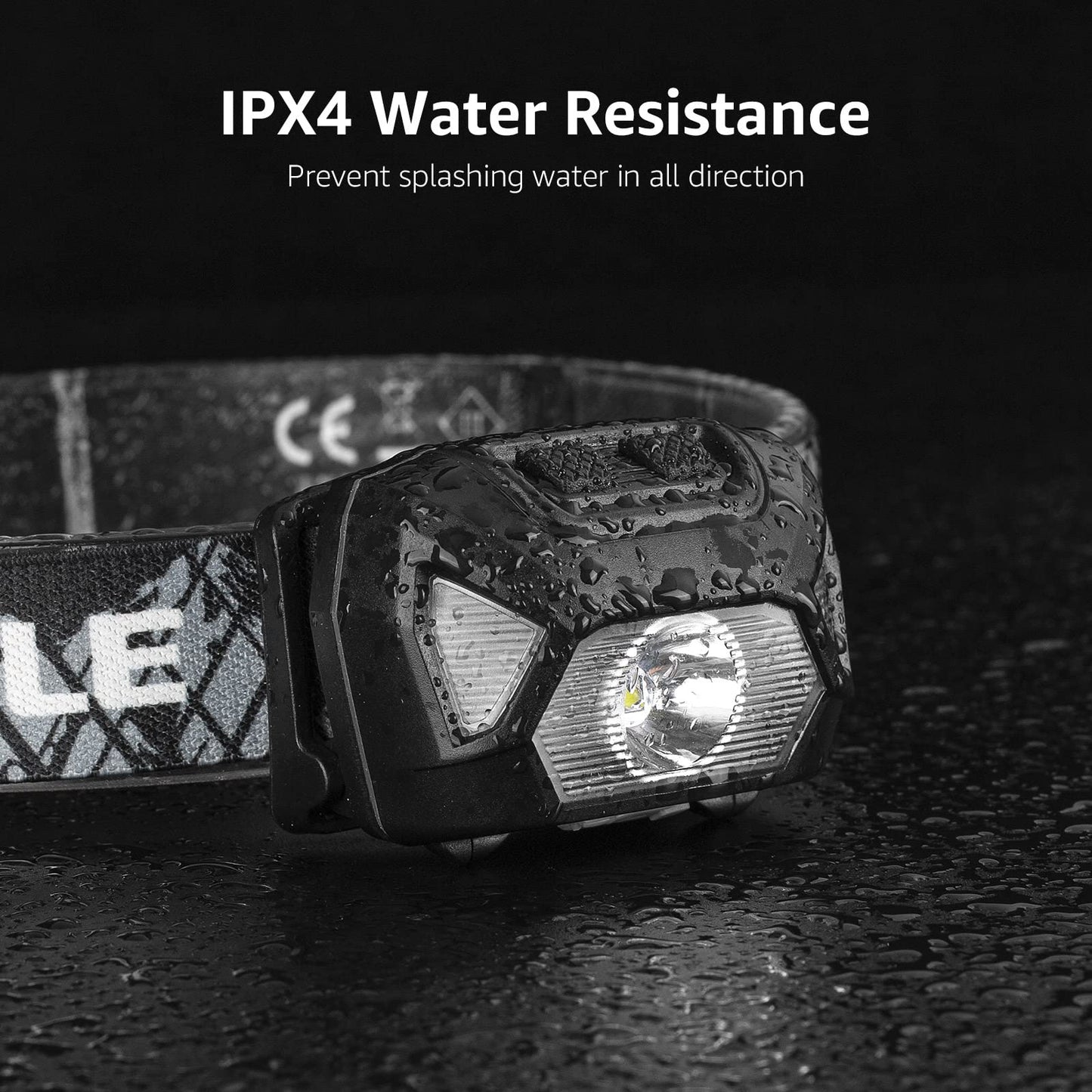 Lepro Rechargeable LED Headlamp Bright Waterproof Headlight 2 Pack - Black