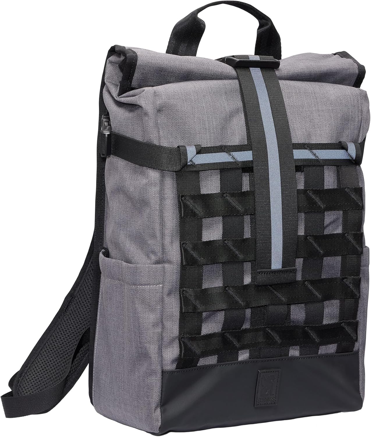 Chrome Industries Barrage 18L Castlerock Twill Roll-Top Backpack – Water Resistant Bag for Work, School, Travel – Features Cargo Net & Laptop Pocket