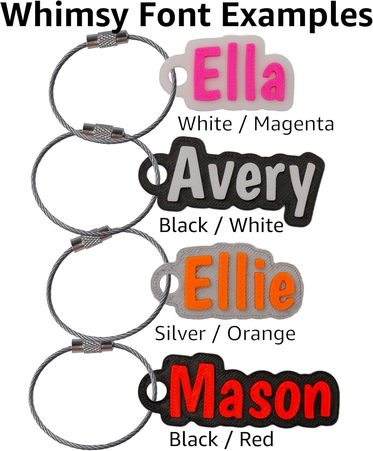 Custom Water Bottle and Bag Name Tag