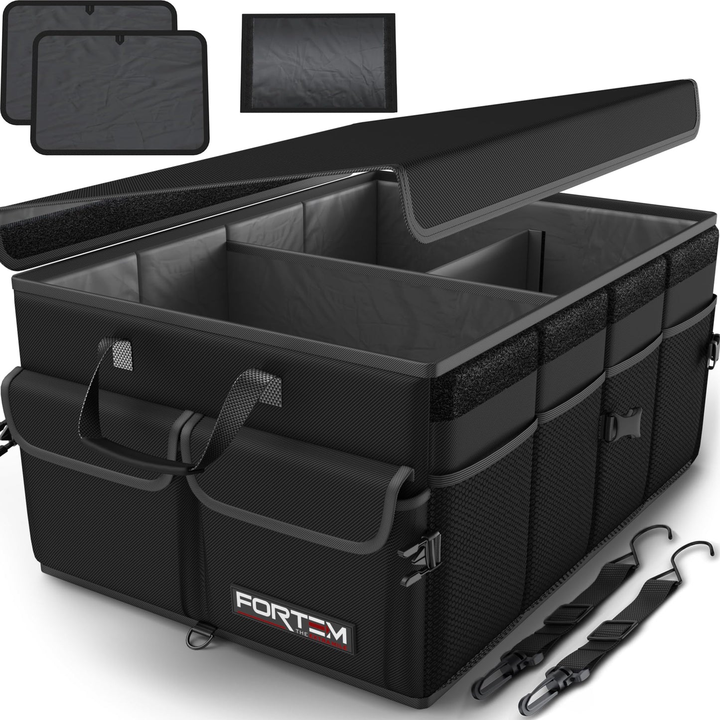 FORTEM Trunk Organizer - Foldable Car Organizer & Storage for SUVs & Trucks