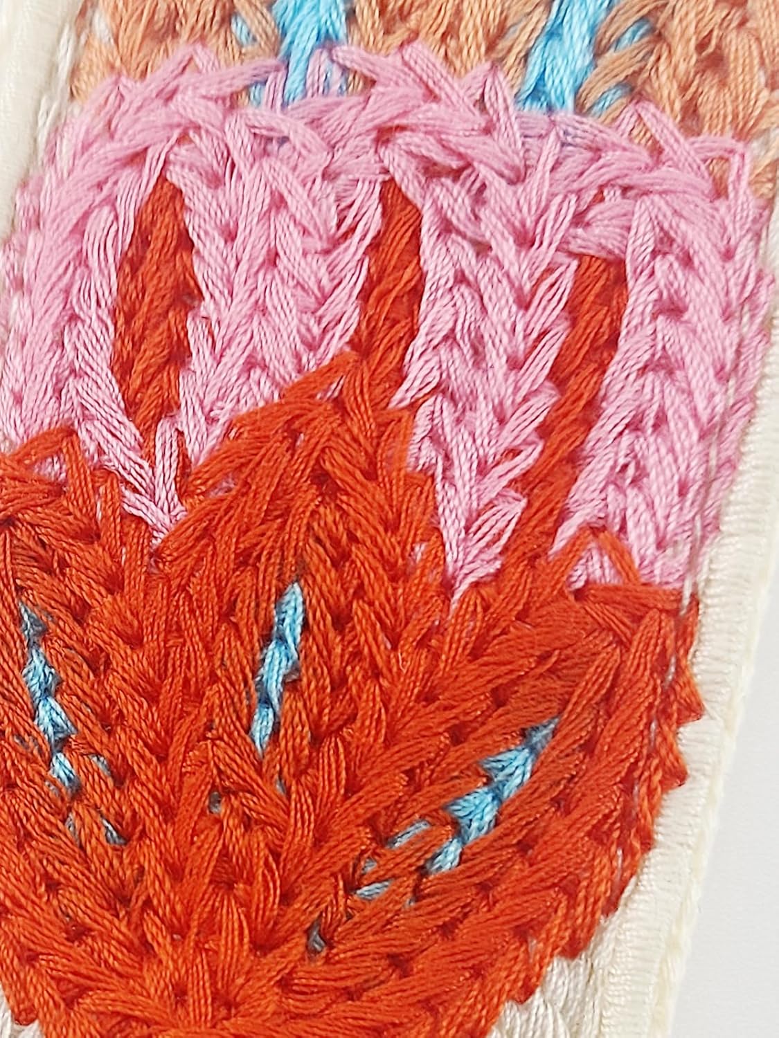 Embroidery Flower Purse Strap Replacement Crossbody 2 Inch Wide with Letter S Keychain for Women's Handbags