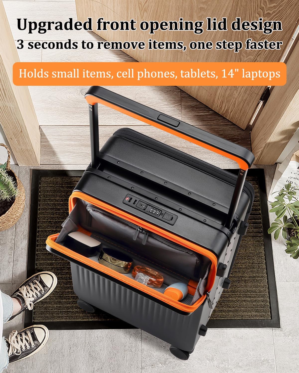 Joyway Carry on Luggage Airline Approved with Charging Port, Lightweight Hardside 20 Inch Carry-on